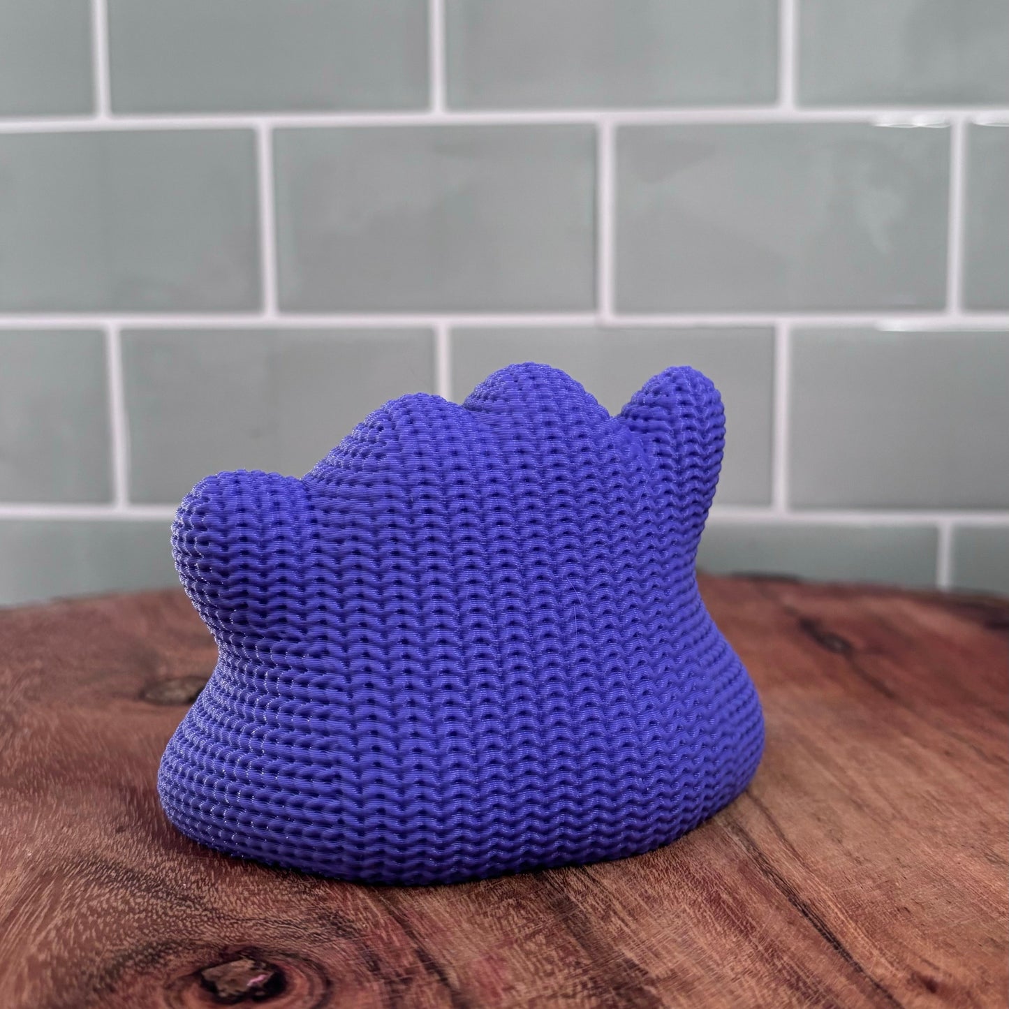 3D Printed Ditto Inspired Figure – Knitted Texture Pokémon Collectible!