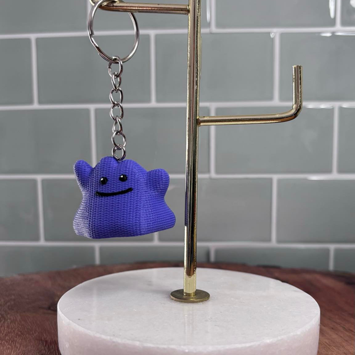 3D Printed Ditto - Inspired Keychain – Adorable Pokémon Gift!