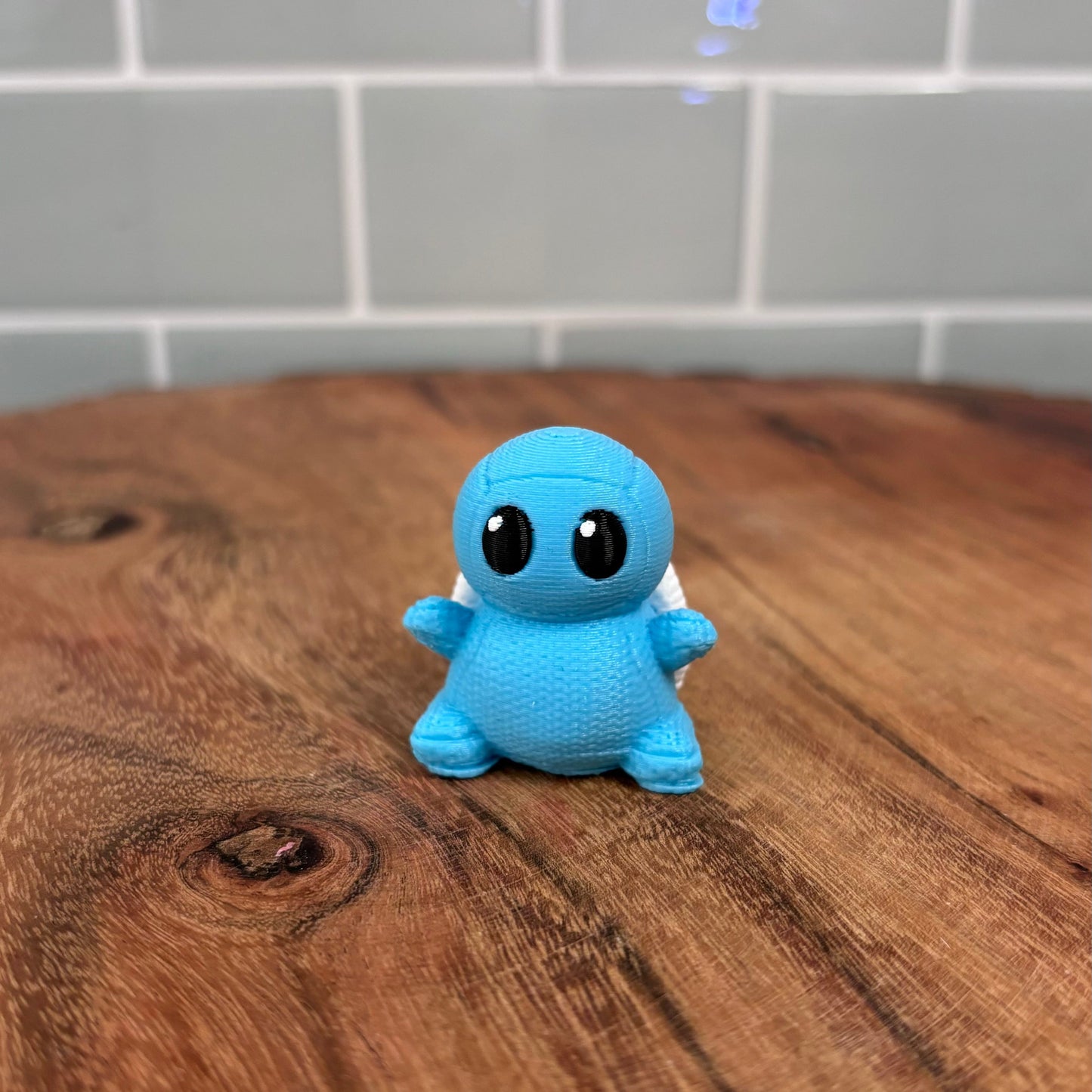 3D Printed Squirtle-Inspired Figure – Knitted Texture Pokémon Collectible!