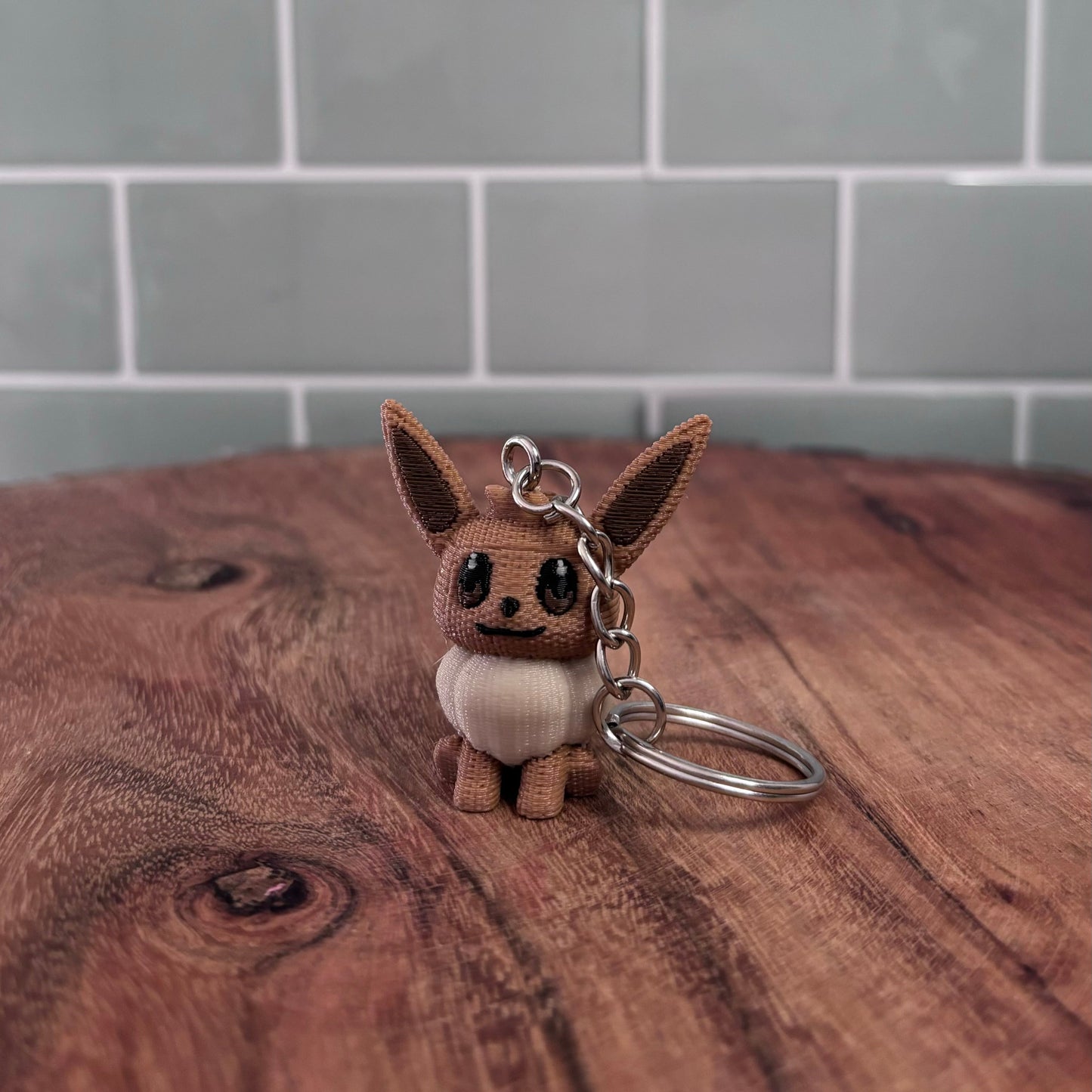 3D Printed Evee - Inspired Keychain – Adorable Pokémon Gift!
