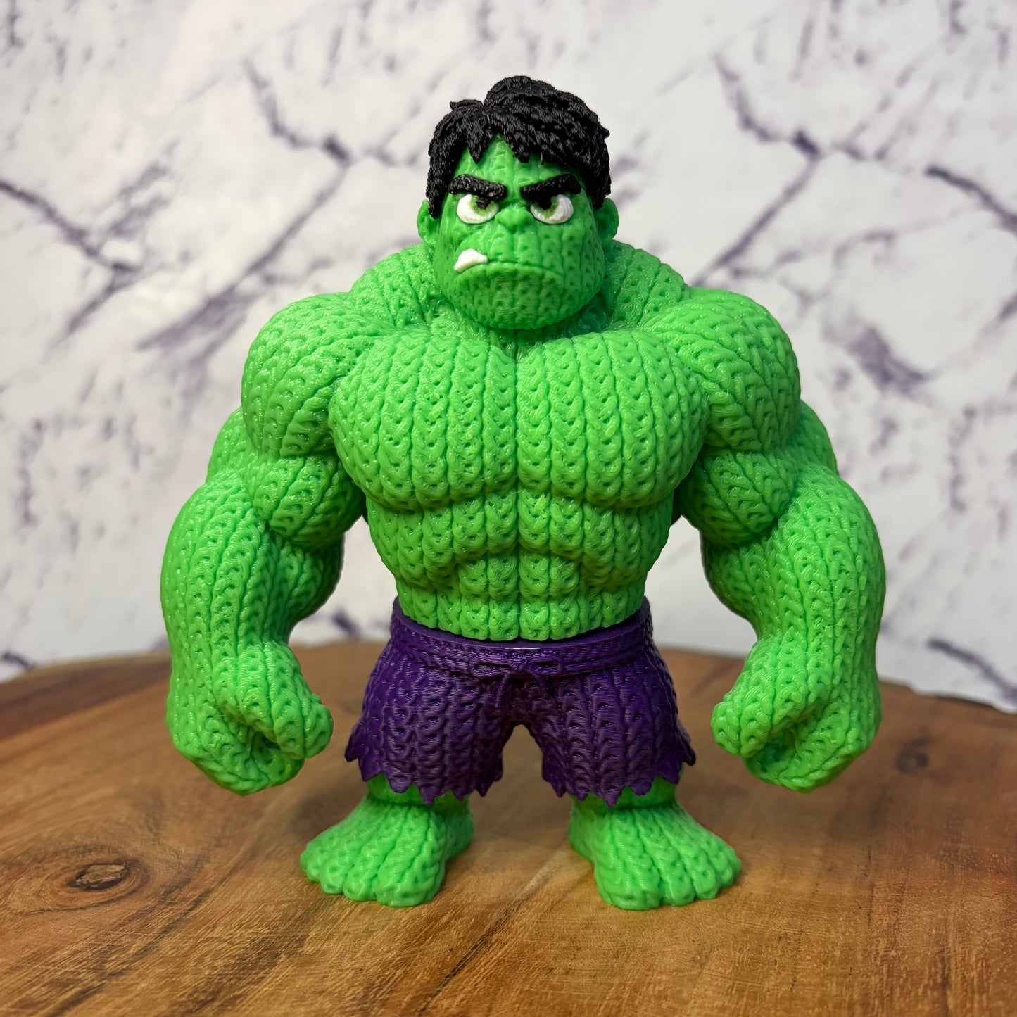 Knitted Style Hulk 3D Printed Figure