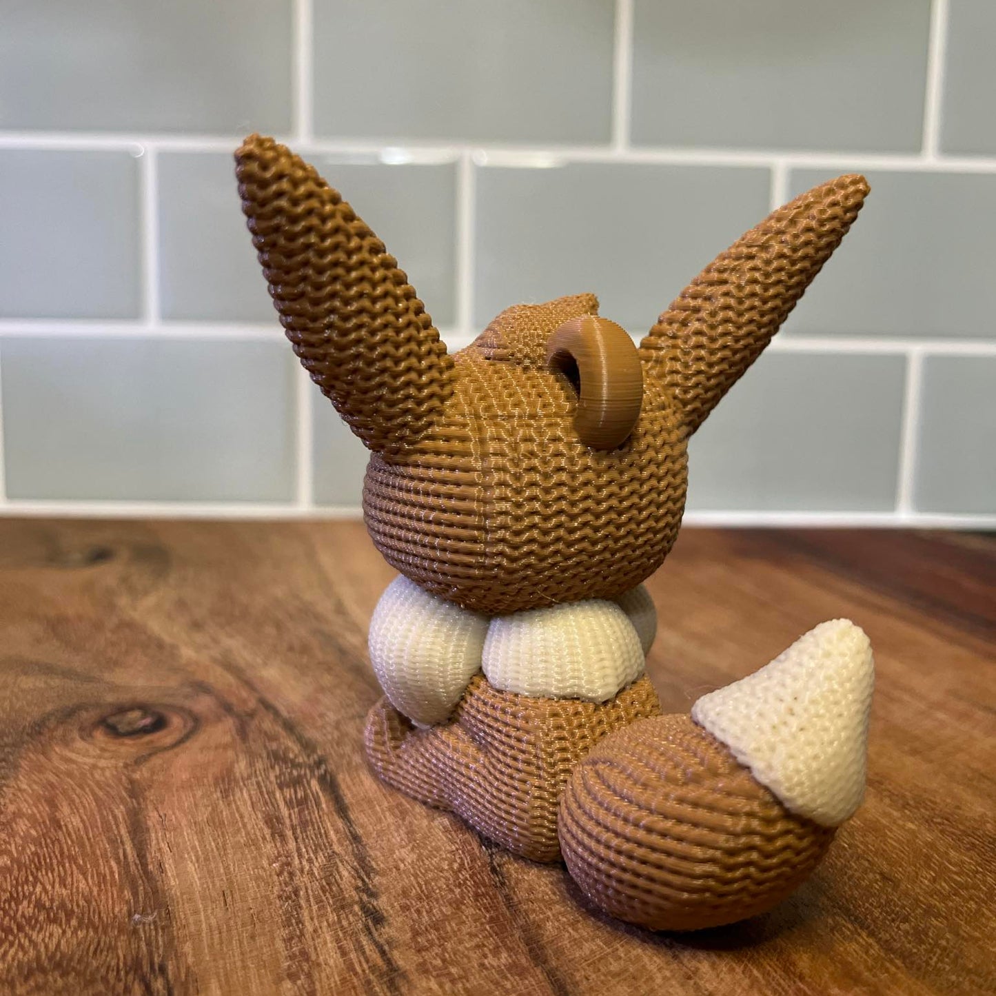 3D Printed Evee Inspired Figure – Knitted Texture Pokémon Collectible!&nbsp;