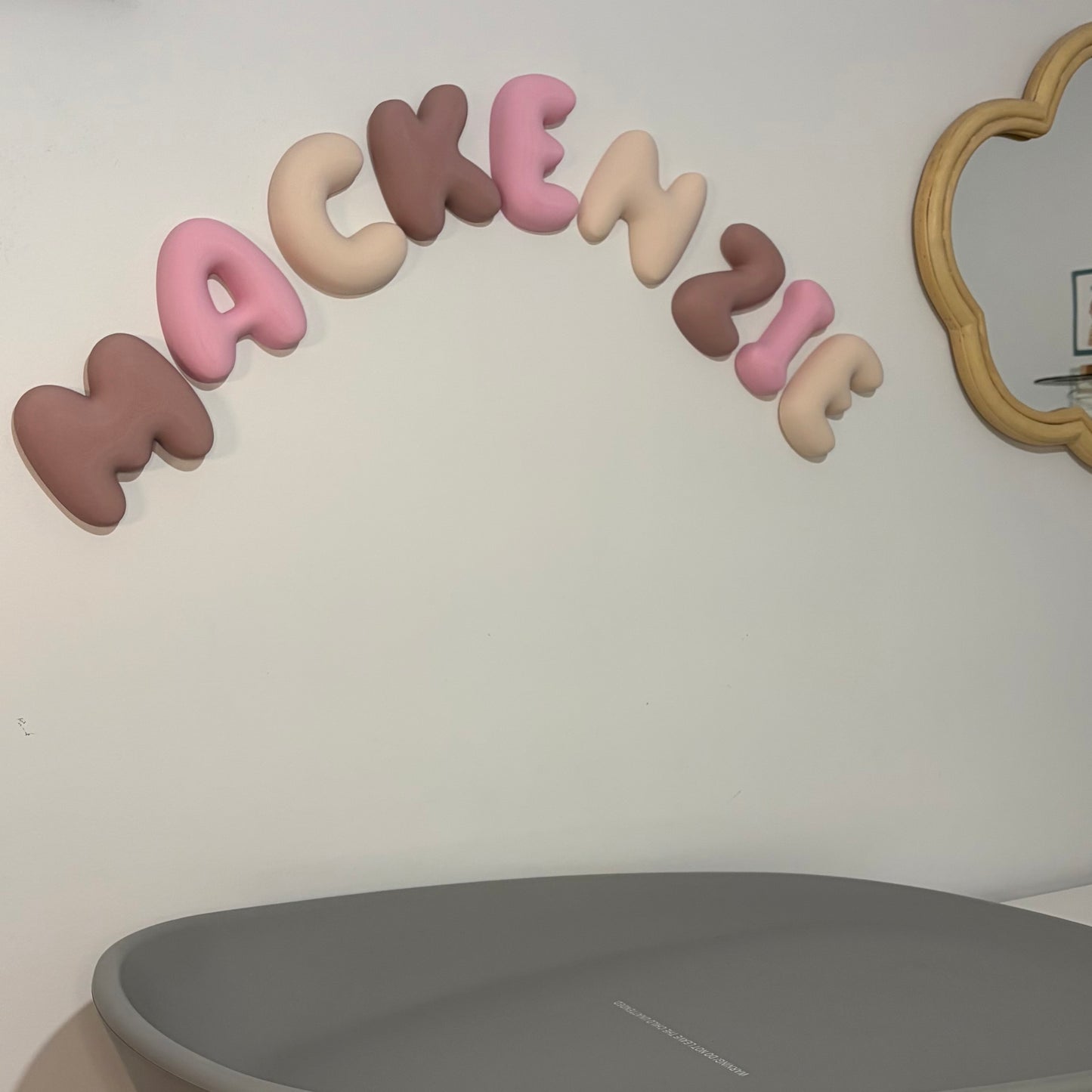 Custom Name Bubble Letters Wall Decor