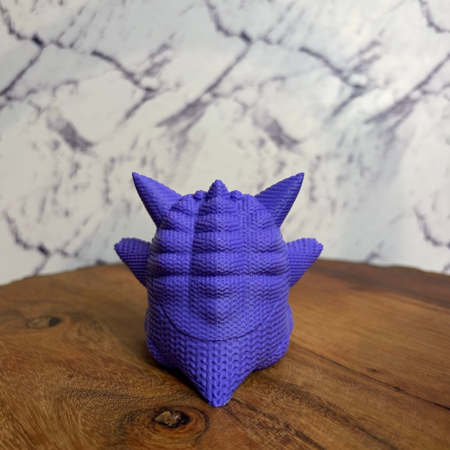 3D Printed Gengar  Inspired Figure – Knitted Texture Pokémon Collectible!