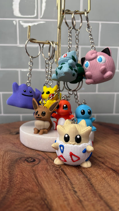 3D Printed Jigglypuff - Inspired Keychain – Adorable Pokémon Accessory!
