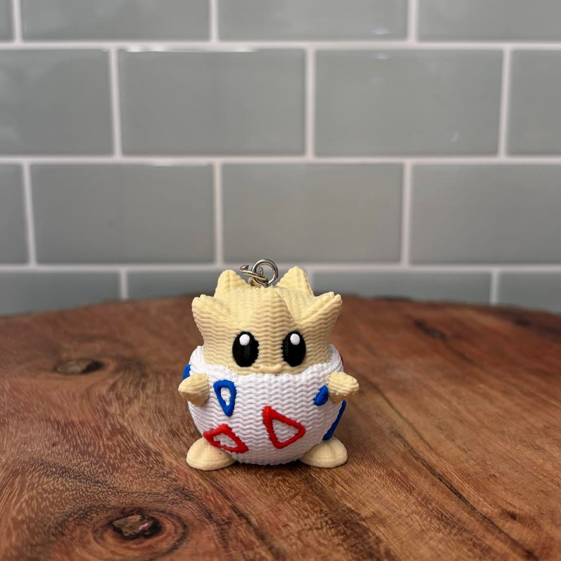 3D Printed Togepi - Inspired Keychain – Solid Pokémon Accessory!