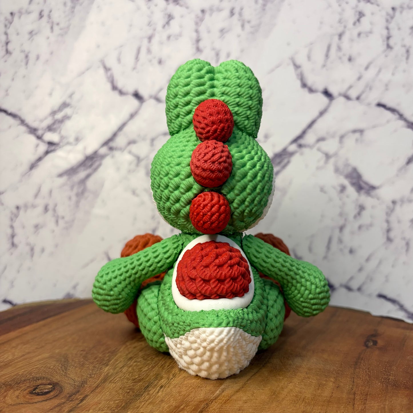 Knitted style Yoshi figurine