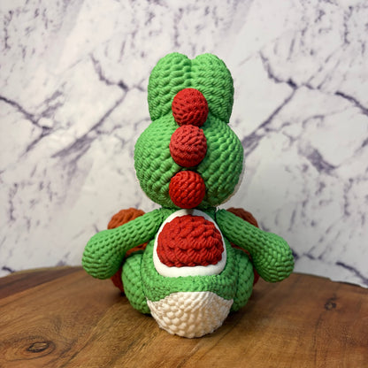 Knitted style Yoshi figurine