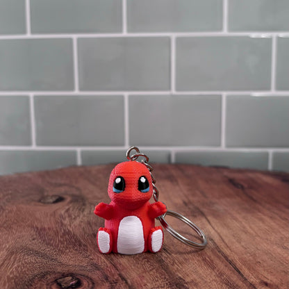 3D Printed Charmander-Inspired Keychain – Adorable Pokémon Gift!
