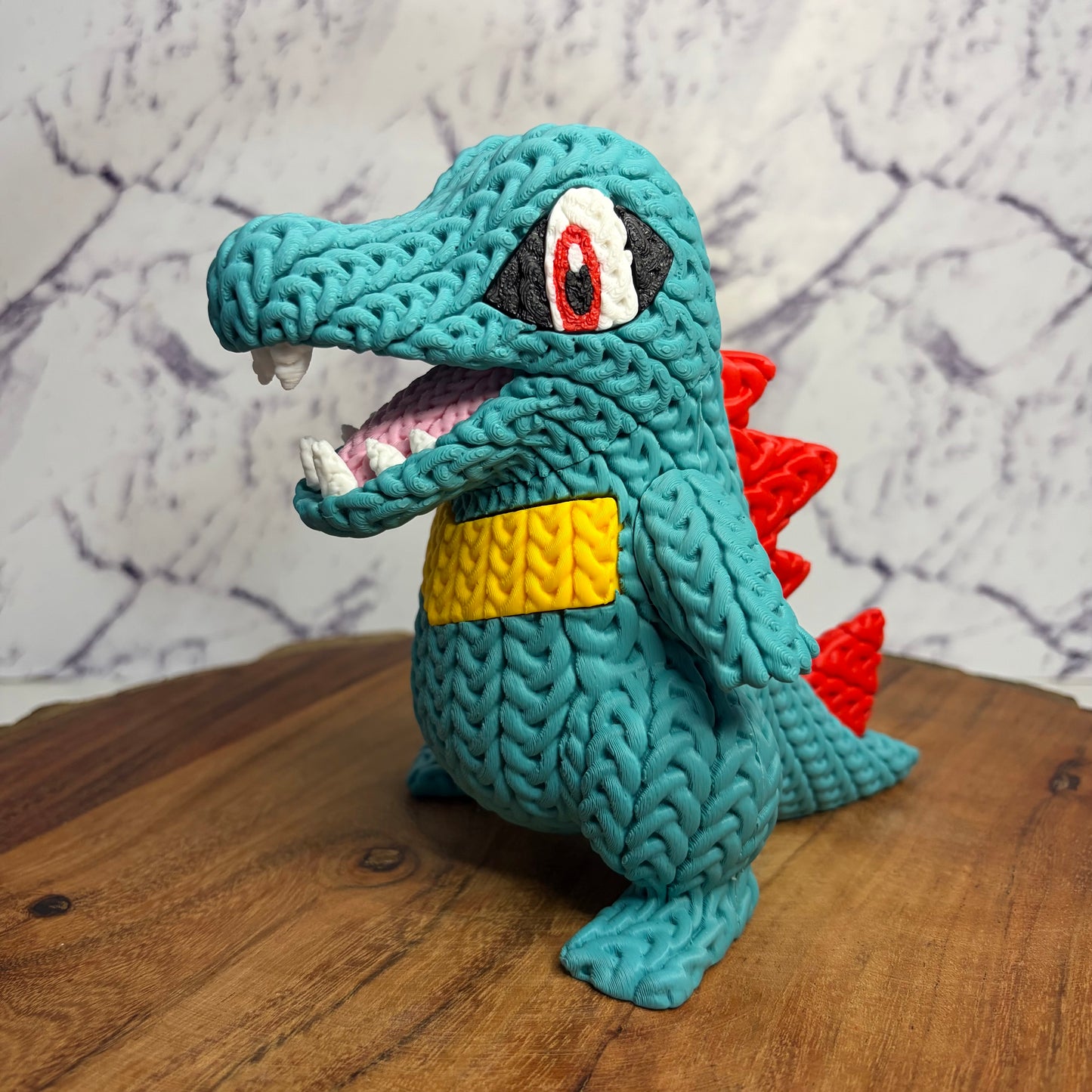Knitted Style Totodile Pokemon 3D Print