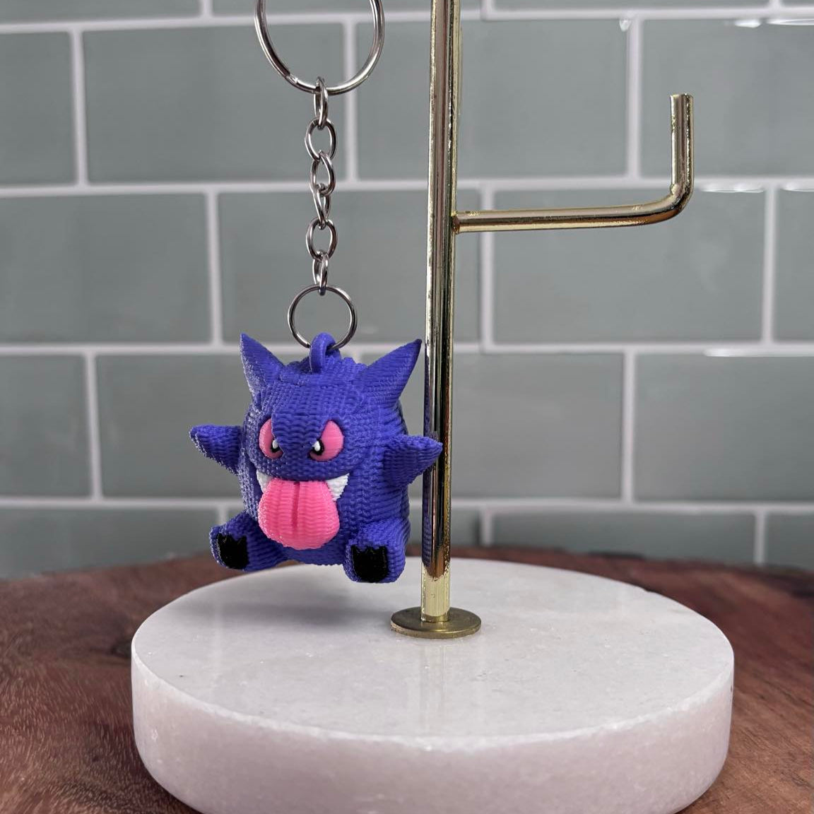 3D Printed Gengar-Inspired Keychain – Spooky & Adorable Pokémon Accessory!