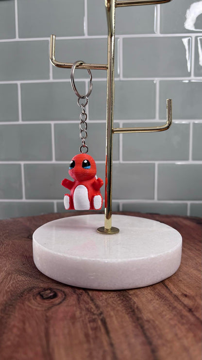 3D Printed Charmander-Inspired Keychain – Adorable Pokémon Gift!