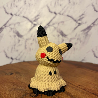Mimikyu Pokémon 3D Printed Figure — Ghost Type Knitted-Texture Collectible Statue