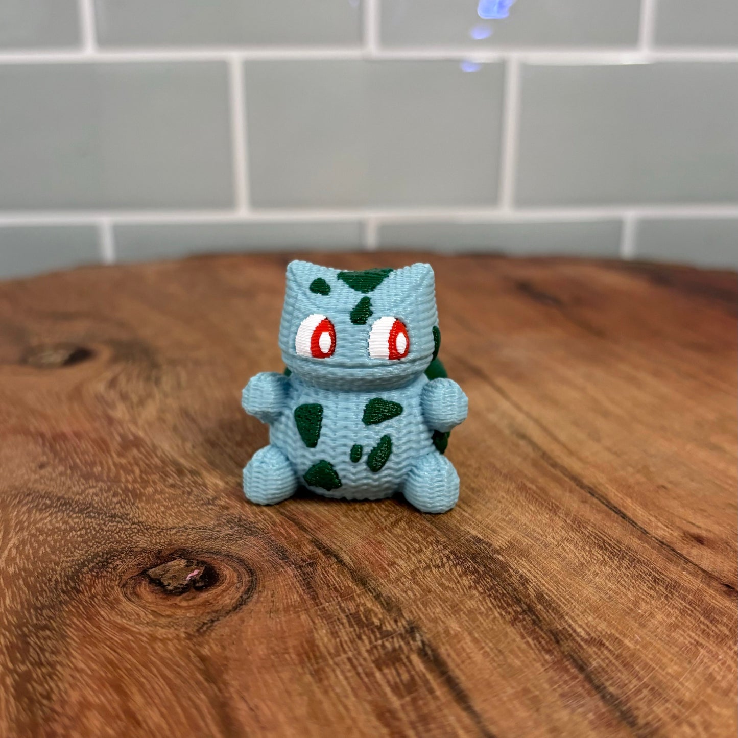 3D Printed Bulbasuar Inspired Figure – Knitted Texture Pokémon Collectible!
