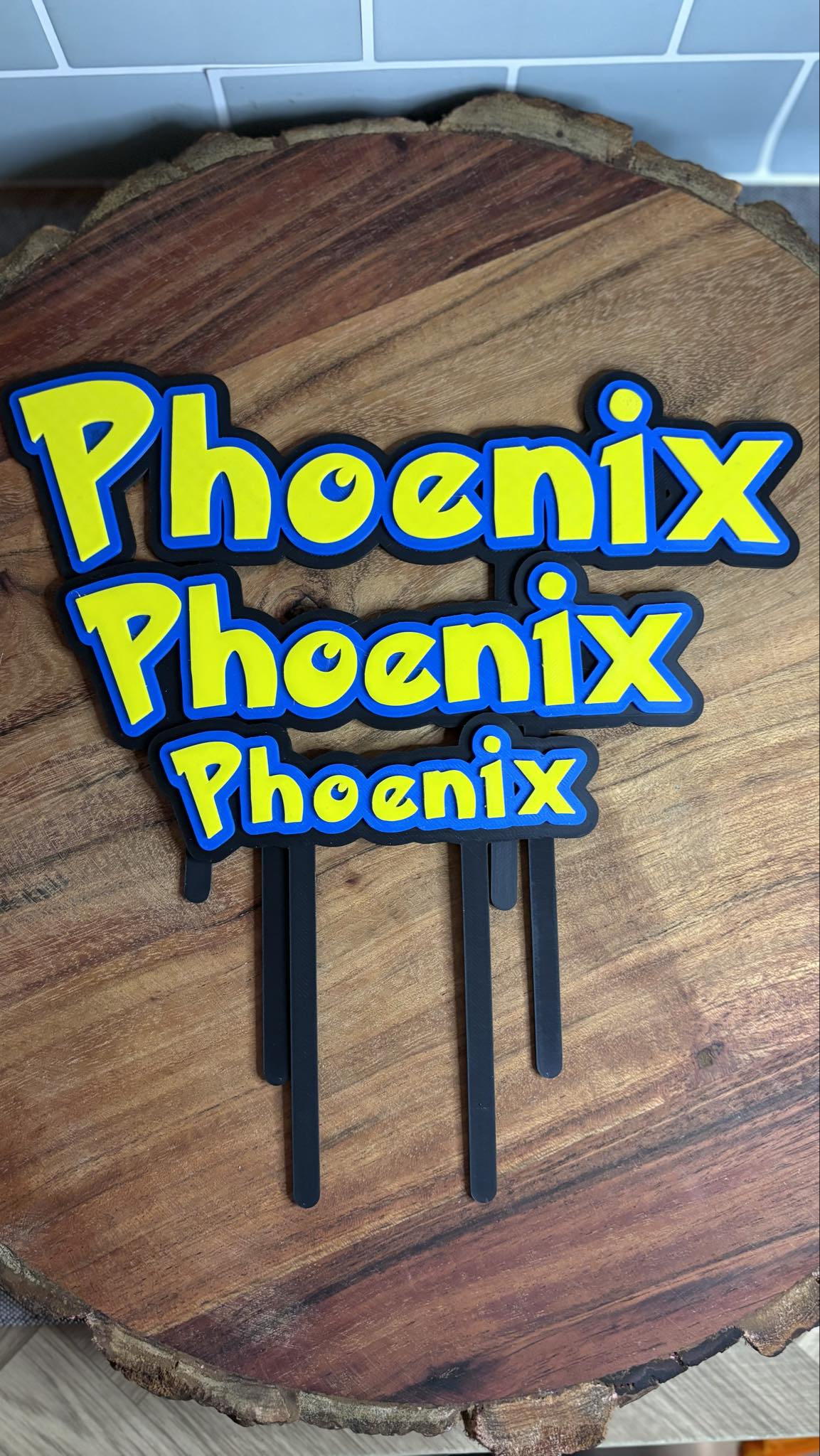 Customised 3d Printed Cake Topper Pokemon Style