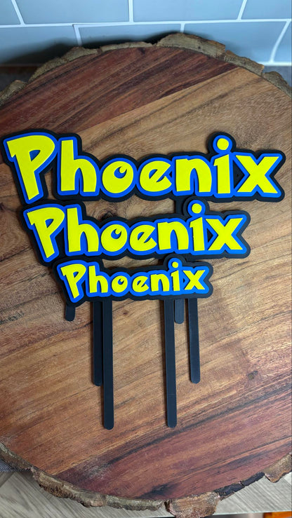 Customised 3d Printed Cake Topper Pokemon Style