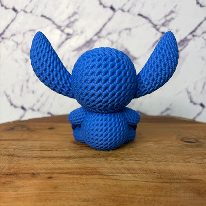 Stitch 3D Printed Figure — Lilo & Stitch Experiment 626 Knitted-Texture Collectible