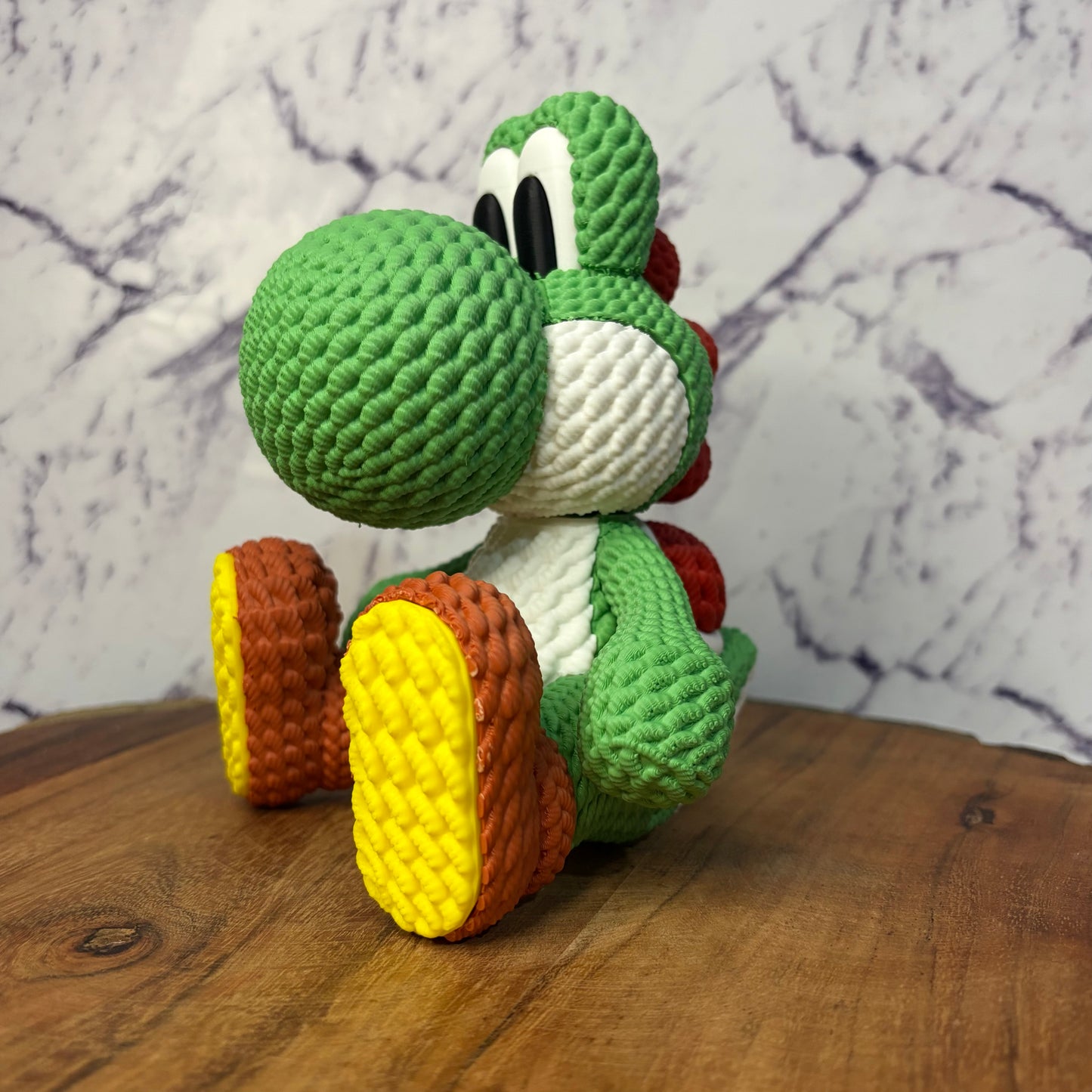 Knitted style Yoshi figurine