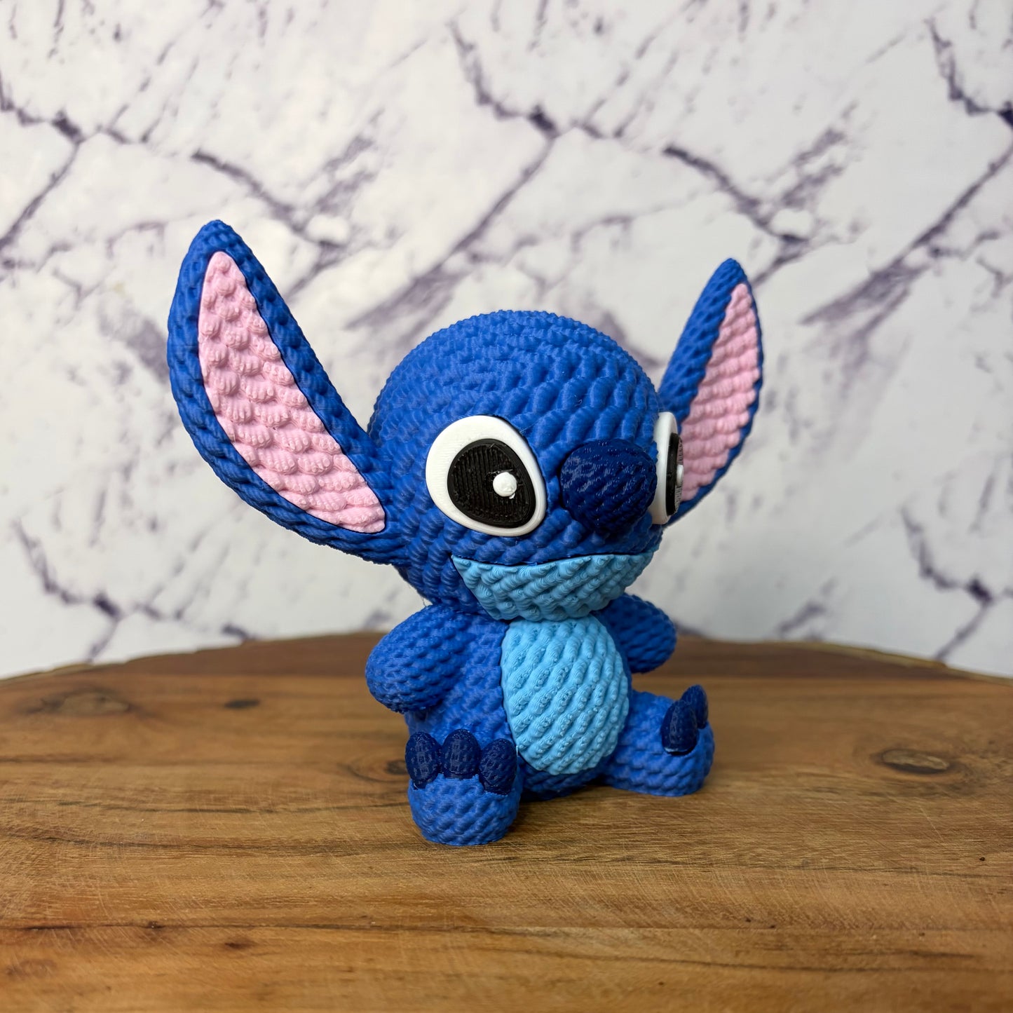 Stitch 3D Printed Figure — Lilo & Stitch Experiment 626 Knitted-Texture Collectible