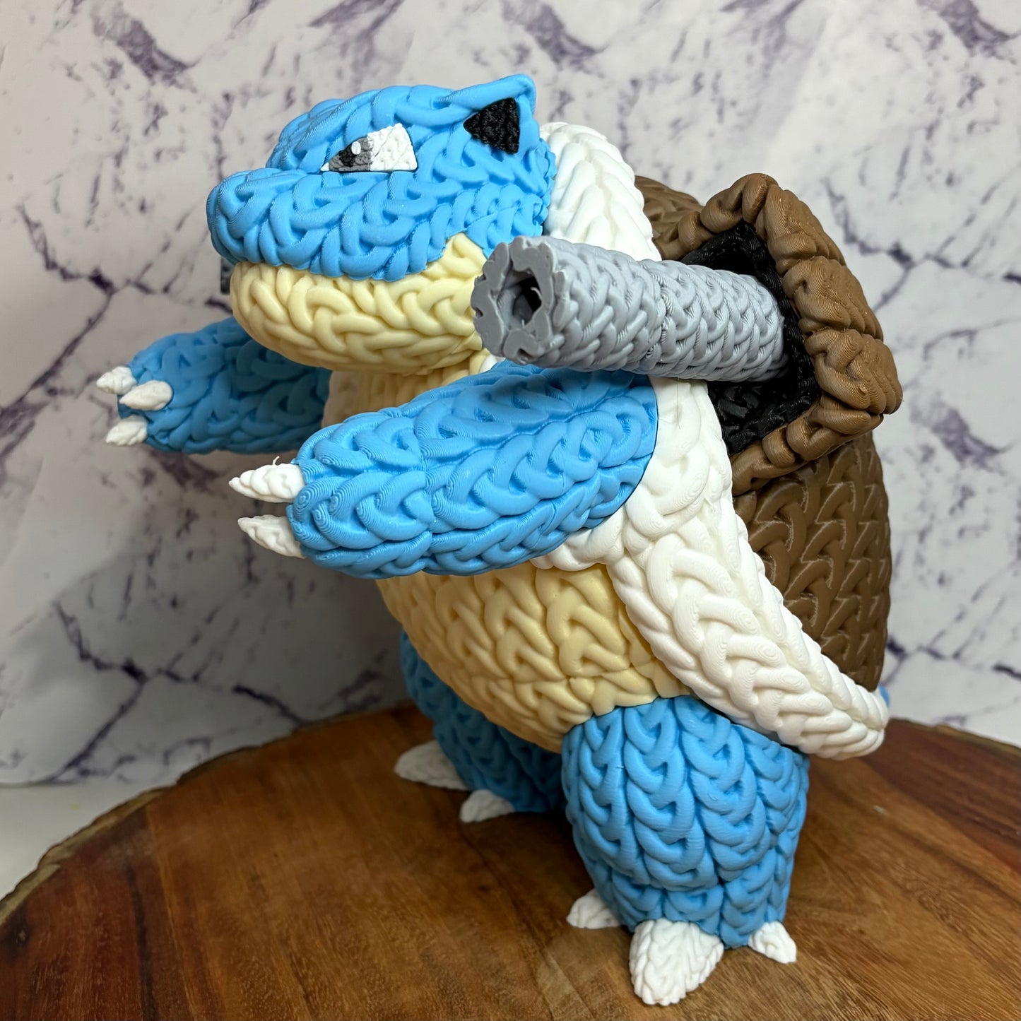 Knitted Style Blastoise 3D Printed Figure