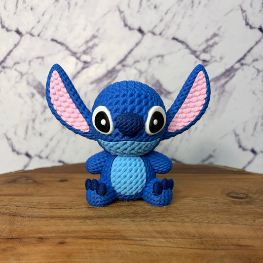 Stitch 3D Printed Figure — Lilo & Stitch Experiment 626 Knitted-Texture Collectible