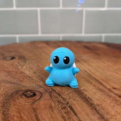 3D Printed Squirtle-Inspired Figure – Knitted Texture Pokémon Collectible!