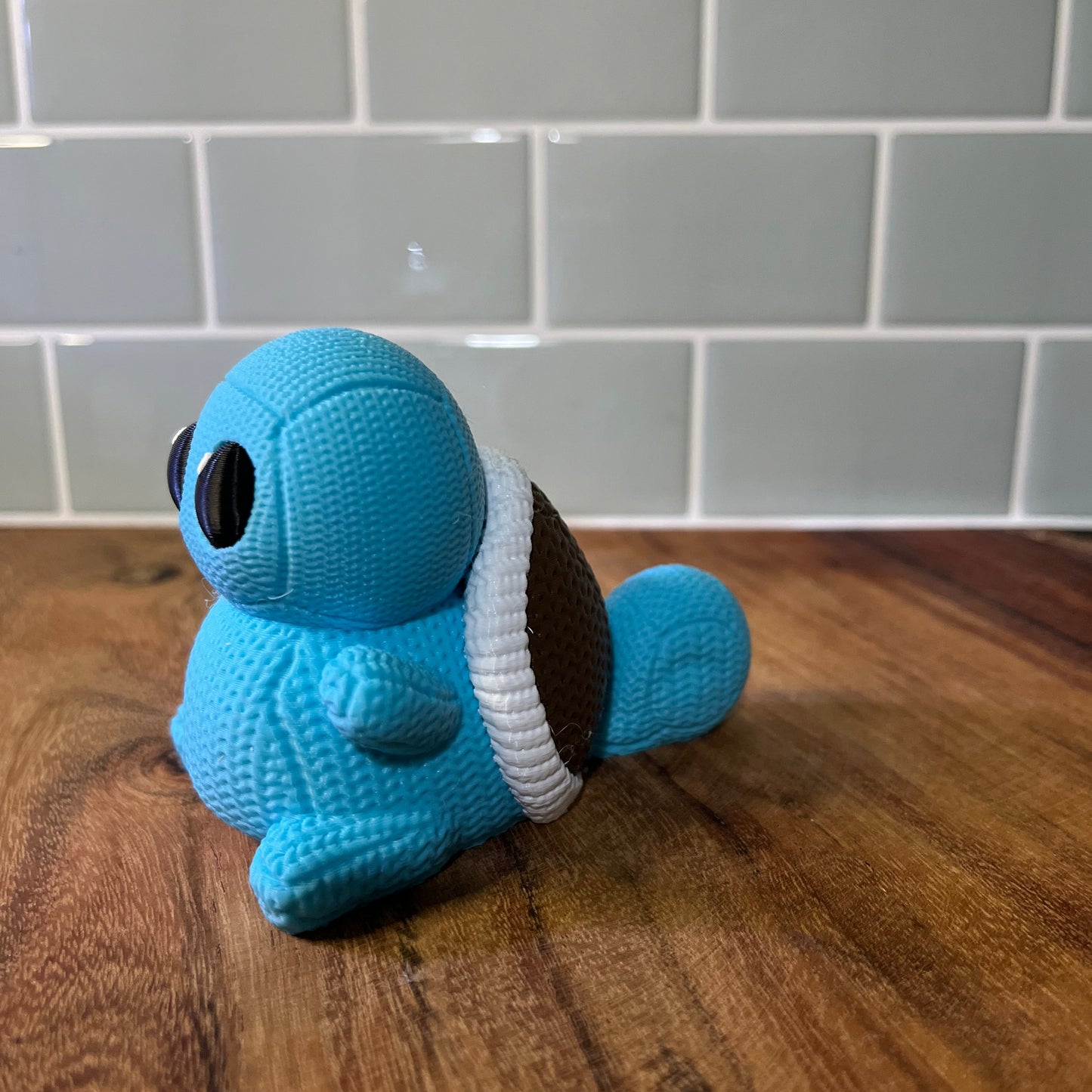 3D Printed Squirtle-Inspired Figure – Knitted Texture Pokémon Collectible!