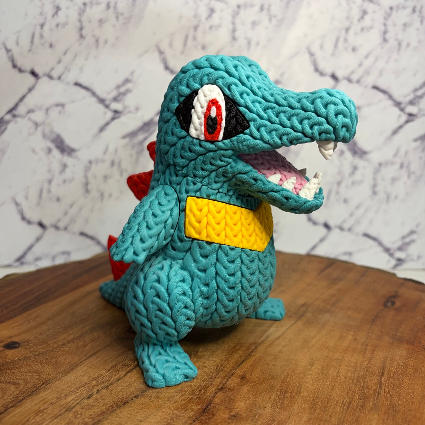 Knitted Style Totodile Pokemon 3D Print