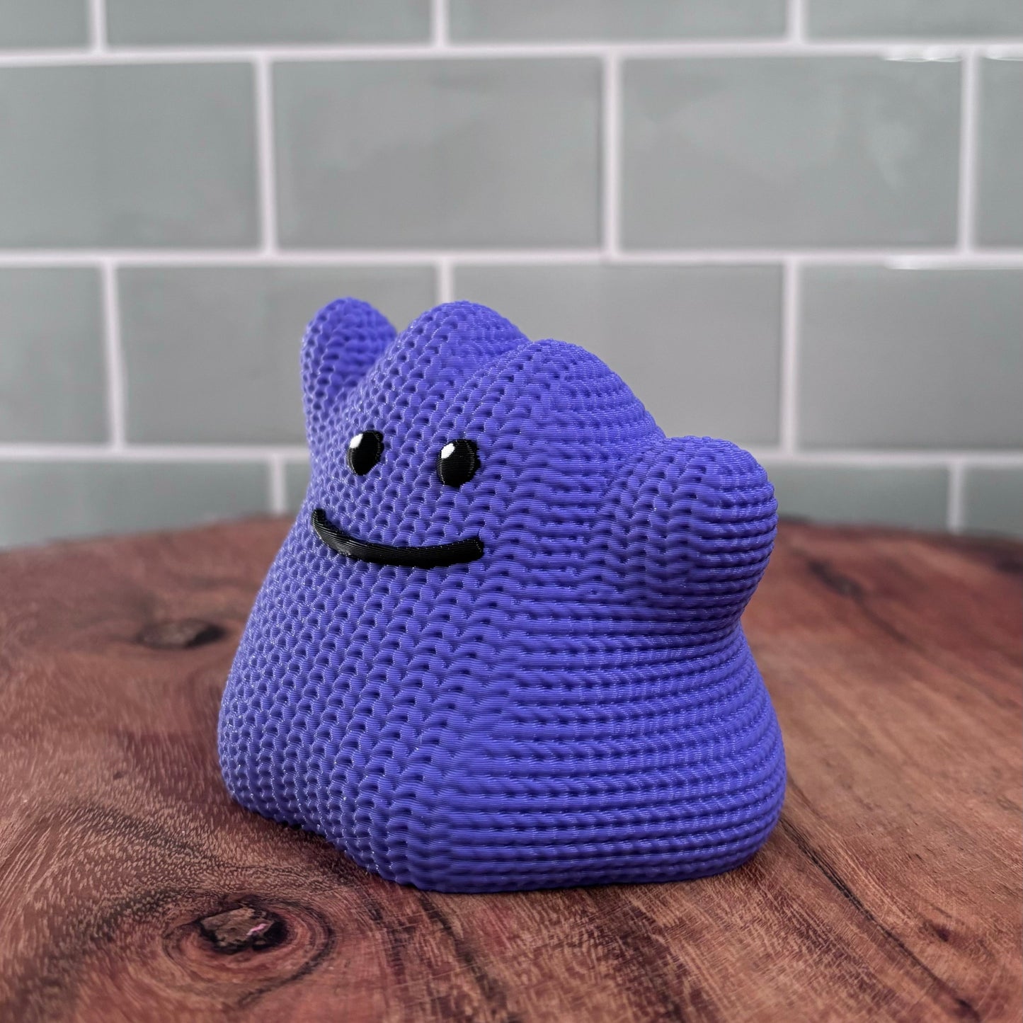 3D Printed Ditto Inspired Figure – Knitted Texture Pokémon Collectible!