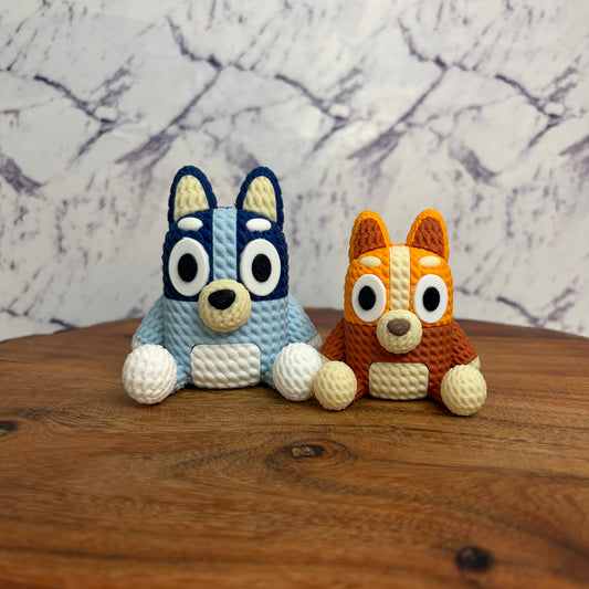 Knitted Bluey Characters