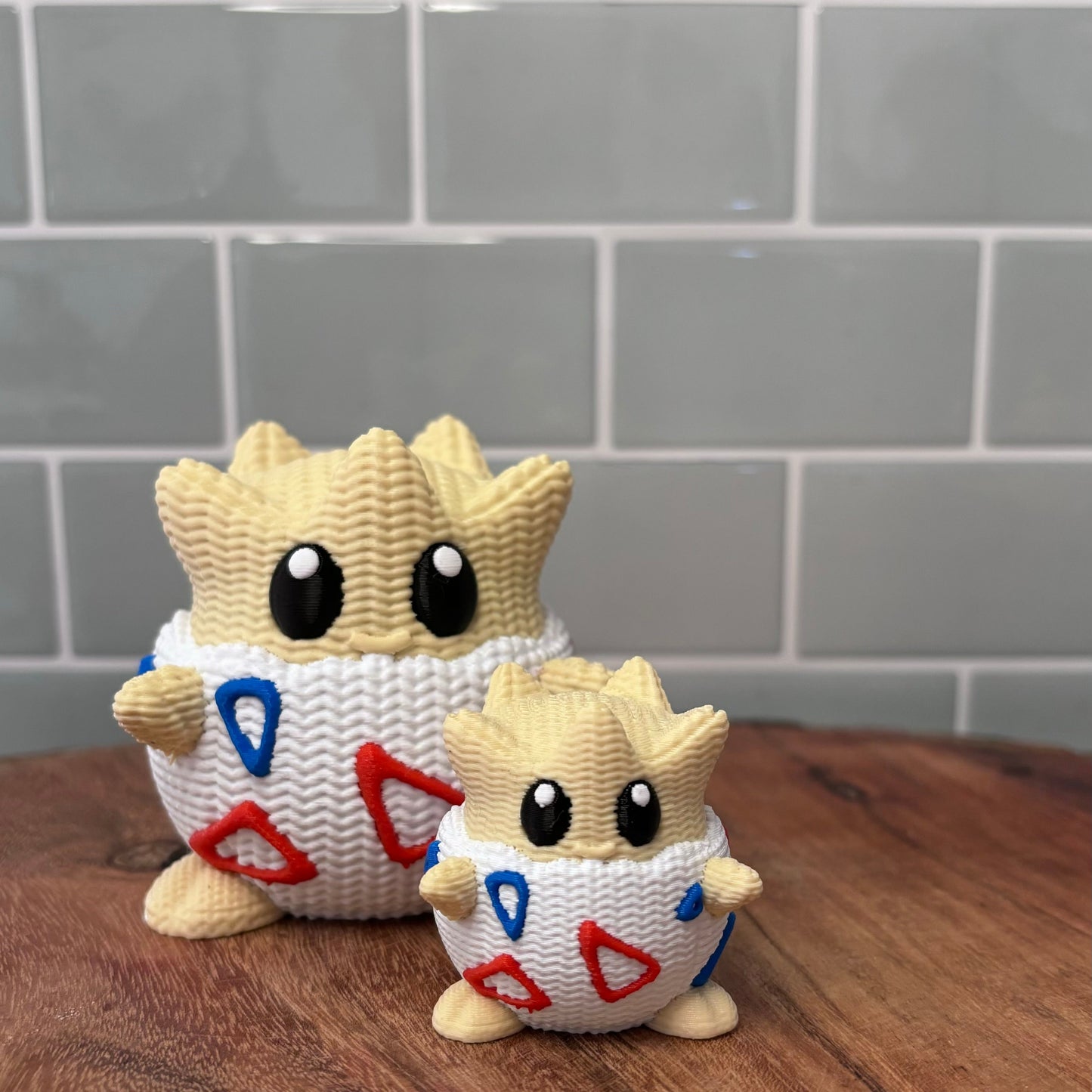 3D Printed Togepi-Inspired Figure – Knitted Texture Pokémon Collectible!