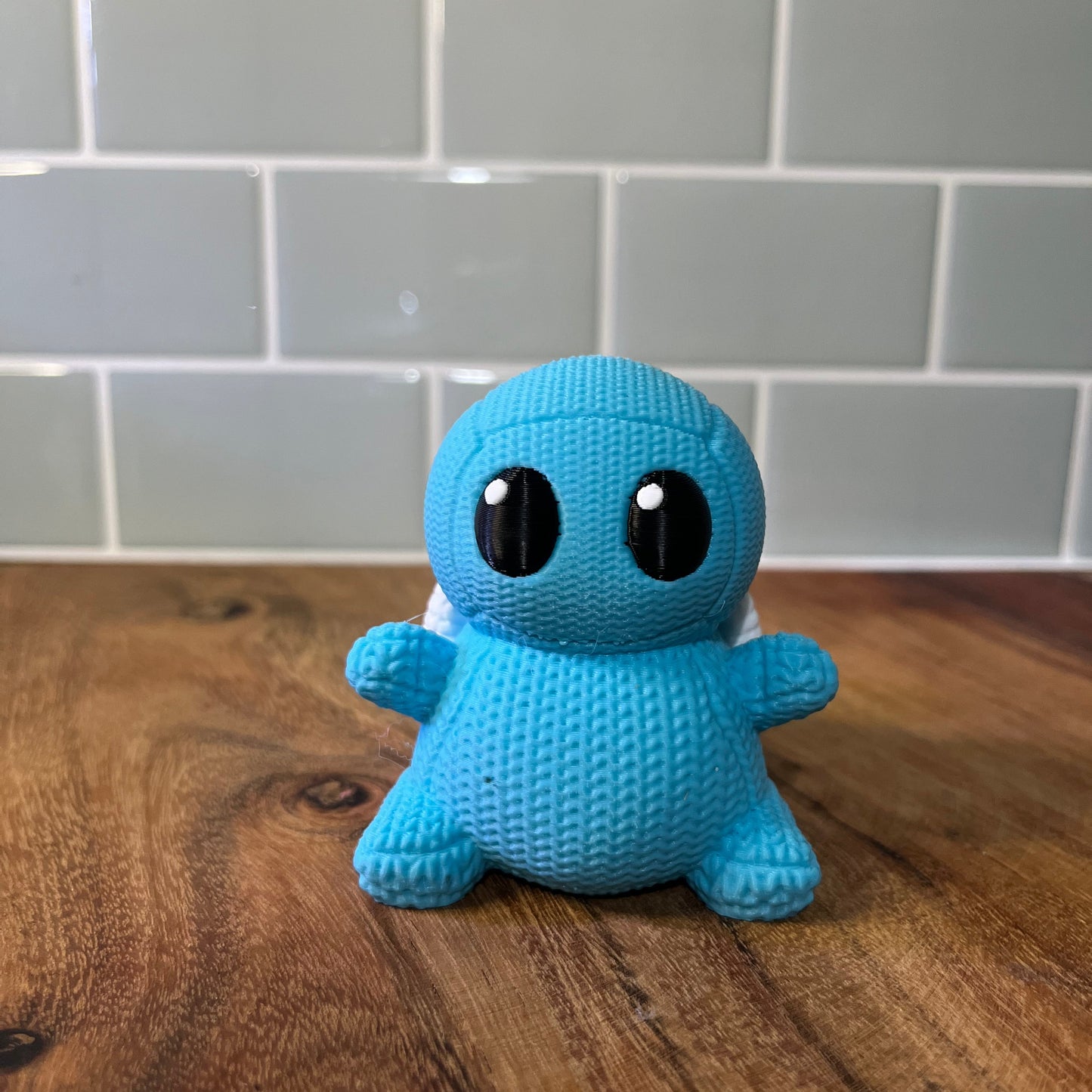 3D Printed Squirtle-Inspired Figure – Knitted Texture Pokémon Collectible!