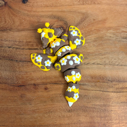 Sunflower/Bee Dragon 3D Printed Articulated Fidget Toy