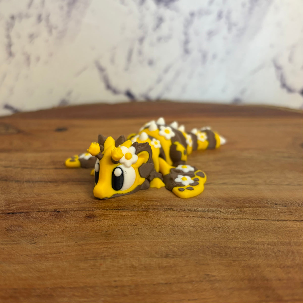 Sunflower/Bee Dragon 3D Printed Articulated Fidget Toy