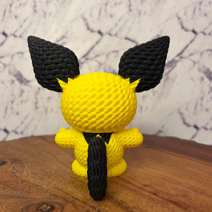 Pichu Pokémon 3D Printed Figure — Baby Electric Type Knitted-Texture Collectible