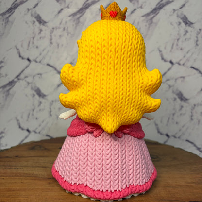 Princess Peach Crochet Style Figurine