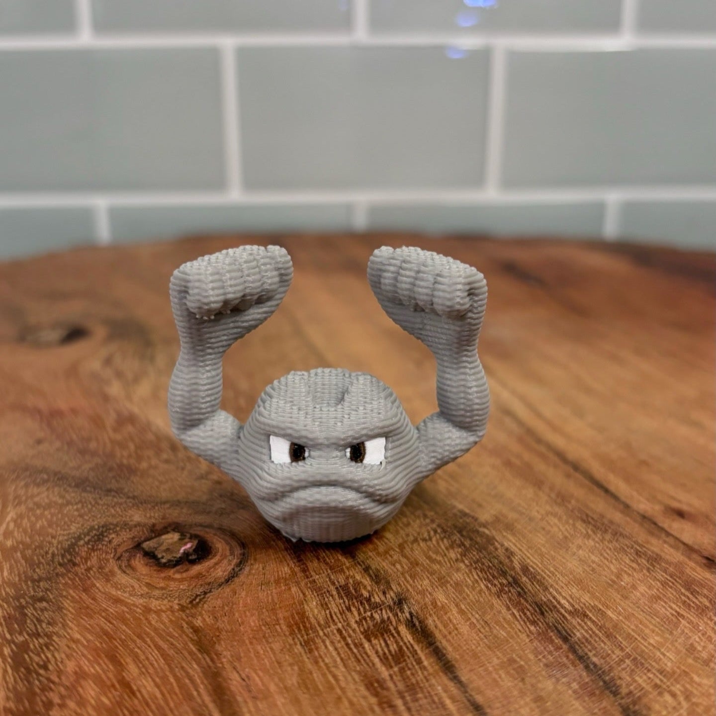 3D Printed Geodude-Inspired Keychain – Rock-Solid Pokémon Accessory!