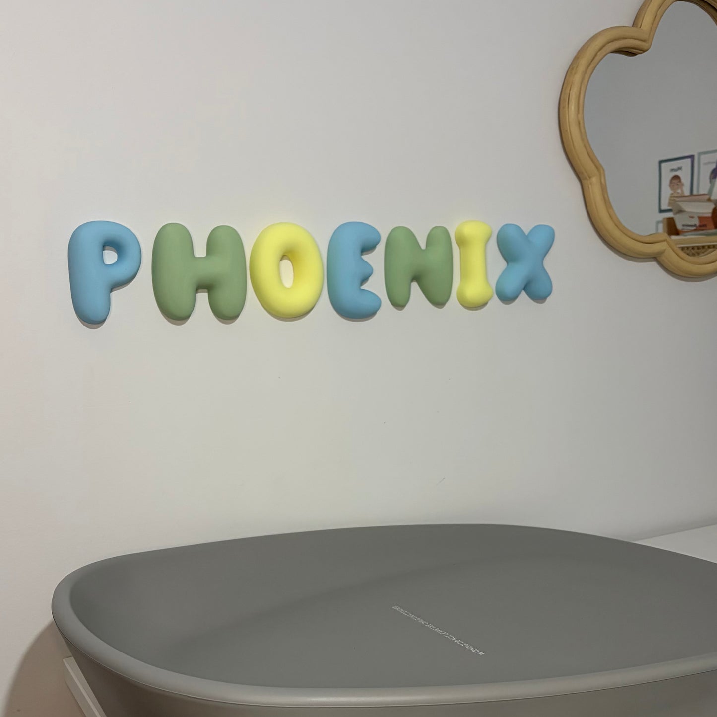 Custom Name Bubble Letters Wall Decor