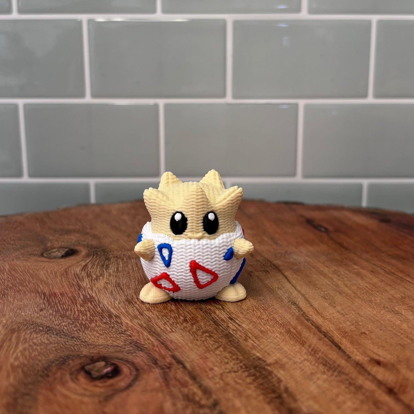 3D Printed Togepi-Inspired Figure – Knitted Texture Pokémon Collectible!