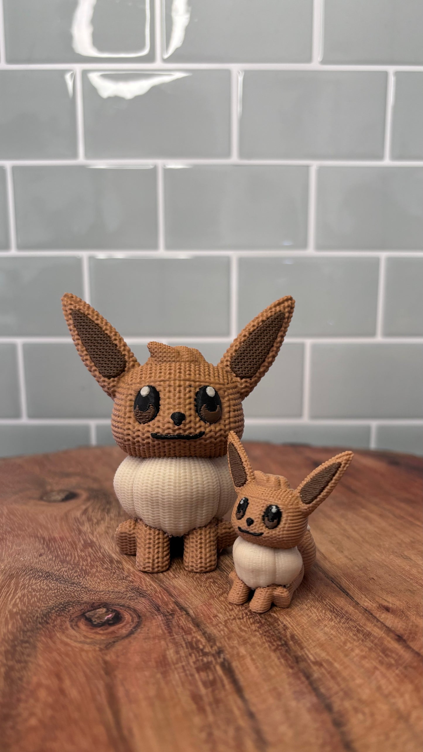 3D Printed Evee Inspired Figure – Knitted Texture Pokémon Collectible!&nbsp;