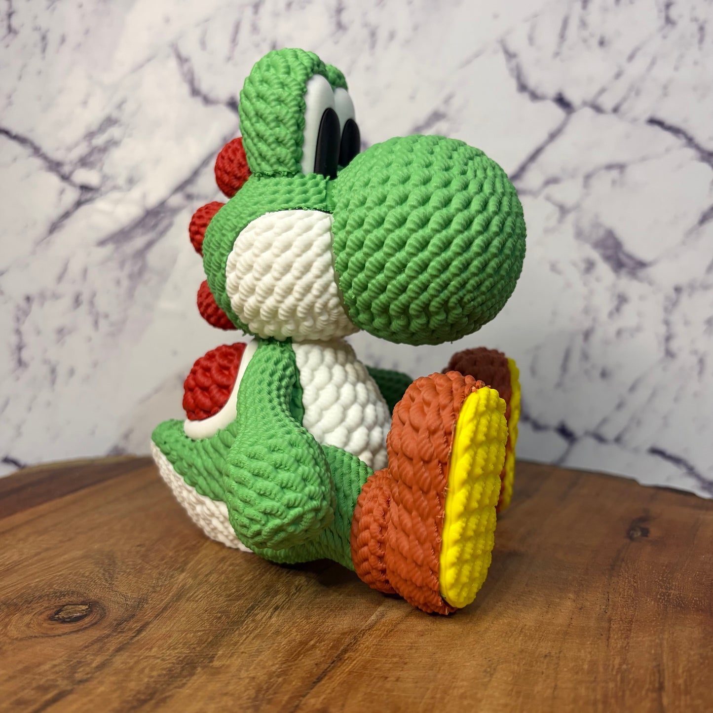 Knitted style Yoshi figurine