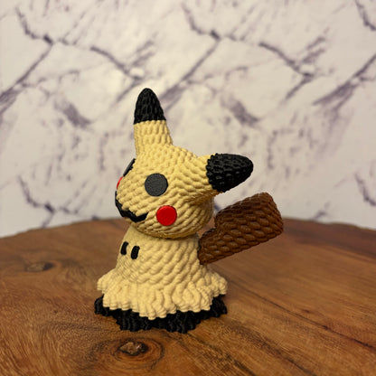 Mimikyu Pokémon 3D Printed Figure — Ghost Type Knitted-Texture Collectible Statue
