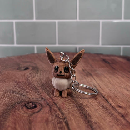 3D Printed Evee - Inspired Keychain – Adorable Pokémon Gift!