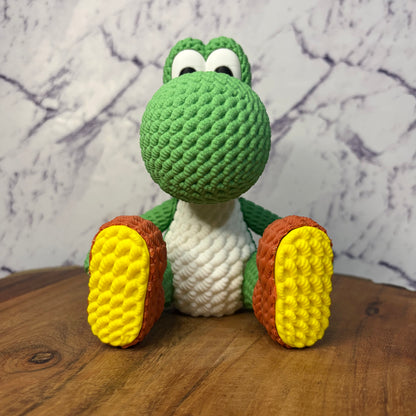 Knitted style Yoshi figurine