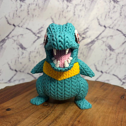 Knitted Style Totodile Pokemon 3D Print