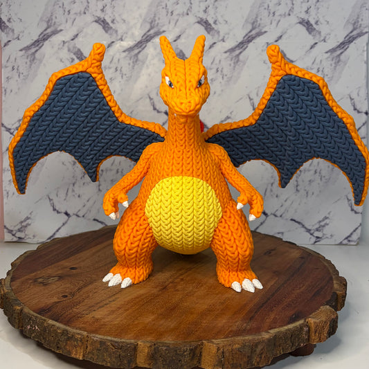 Knitted Style Charizard Figurine