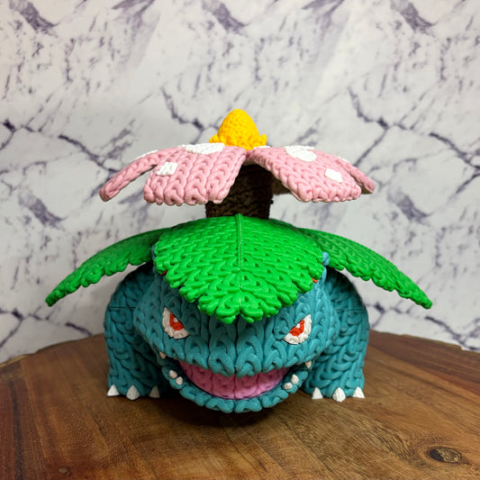 3D Printed Knitted Style Venusaur Figure