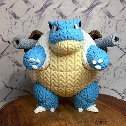 Knitted Style Blastoise 3D Printed Figure