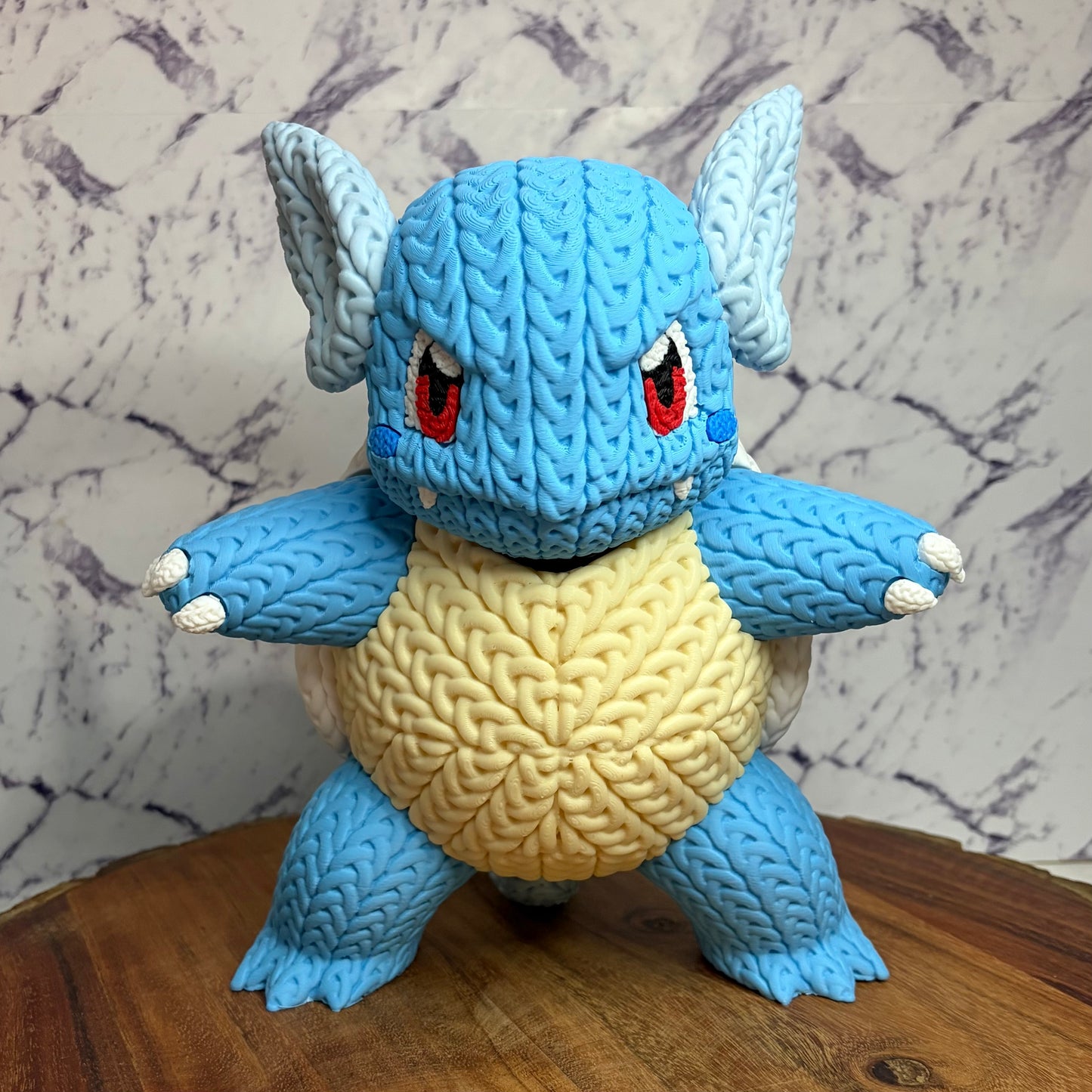 Knitted Style Wartortle 3D Printed Figure