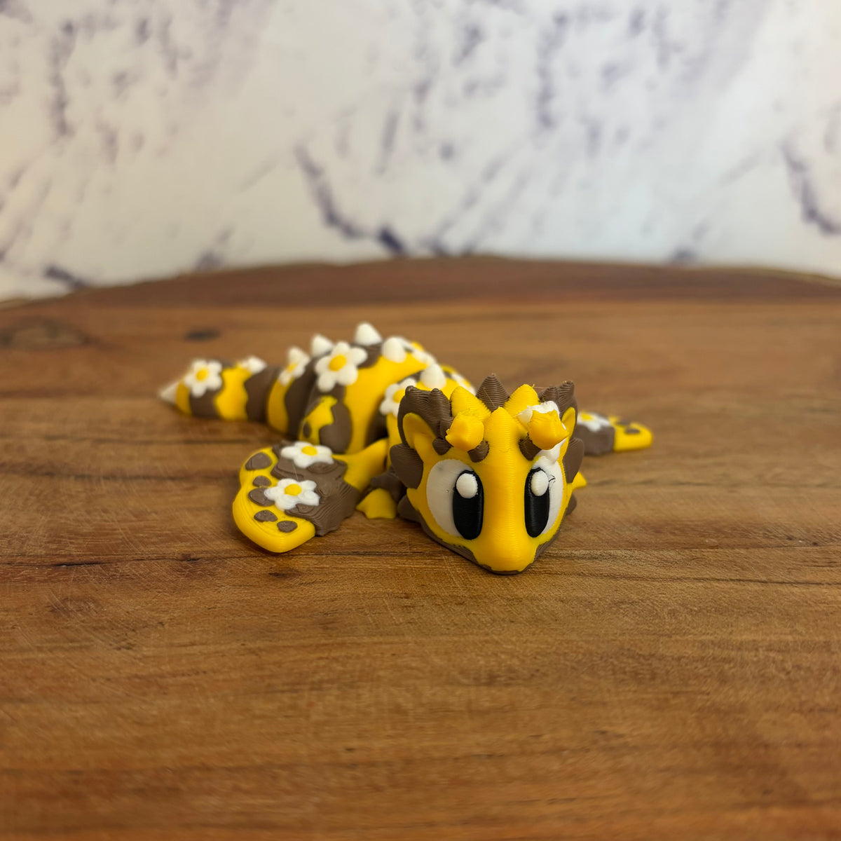 Sunflower/Bee Dragon 3D Printed Articulated Fidget Toy